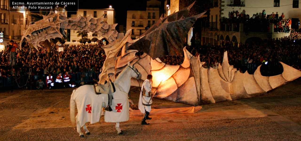 Disfruta del festival de San Jorge en Cáceres y de sus bonita representación