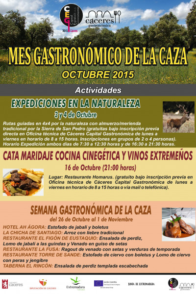 Mes Gastronómico de la Caza - Cáceres Cápital Gastronómica